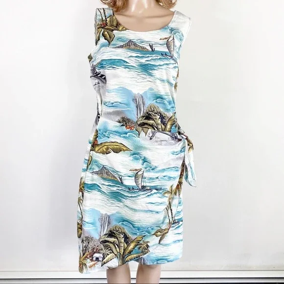 The Hawaiian Original sleeveless tropical dress M - Picture 3 of 11